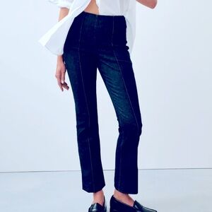 Spanx SPANXshape T™ EveryWear Zero Waistband Micro Flare Jeans in Raw Indigo